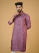 Designer Silk Floral Printed Kurta Pajama Set